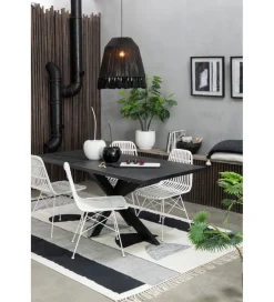 J-Line Stół GERARD 200 cm Drewno Mango Czarny