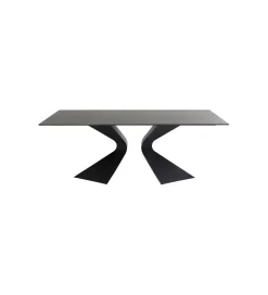 KDesign Stół GLORIA 180 x 90 cm ceramiczny blat czarny