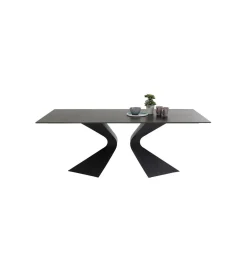 KDesign Stół GLORIA 180 x 90 cm ceramiczny blat czarny