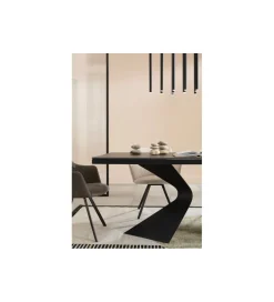 KDesign Stół GLOYRIA 200 cm ceramika w optyce czarnego marmuru