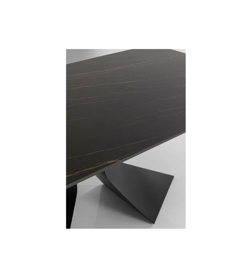 KDesign Stół GLOYRIA 200 cm ceramika w optyce czarnego marmuru