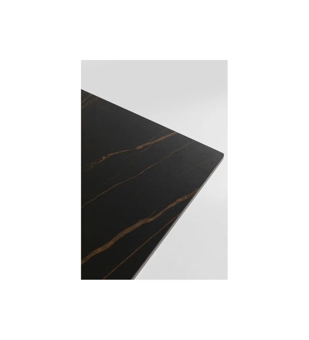 KDesign Stół GLOYRIA 200 cm ceramika w optyce czarnego marmuru