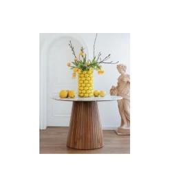 KARE Stół GRACE 115 cm drewno mango marmur