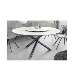 Invicta Interior Stół IDAHO 150 cm ceramika w optyce białego marmuru