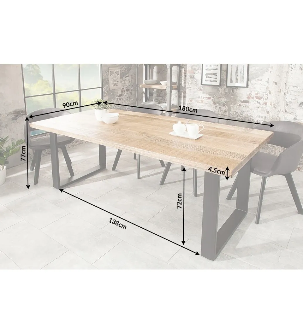 Invicta Interior Stół Iron Craft 180 cm drewno Mango