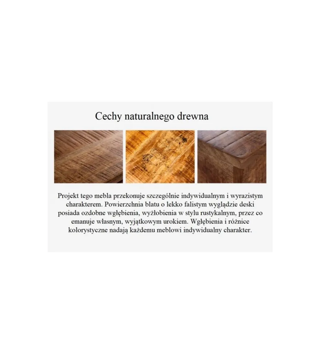 Invicta Interior Stół Iron Craft 180 cm drewno Mango