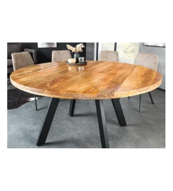 Invicta Interior Stół IRON CRAFT 140 cm drewno mango naturalny