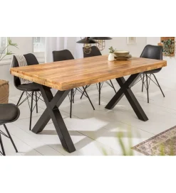 Invicta Interior Stół Iron Craft X 160 cm drewno Mango