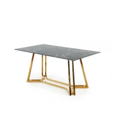 Halmar Stół KONAMI 160 cm w optyce czarnego marmuru