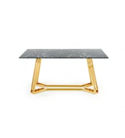 Halmar Stół KONAMI 160 cm w optyce czarnego marmuru