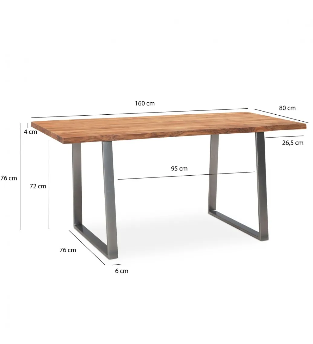 WOHNLING, GERMANY Stół KORNEL 160 cm drewno akacja