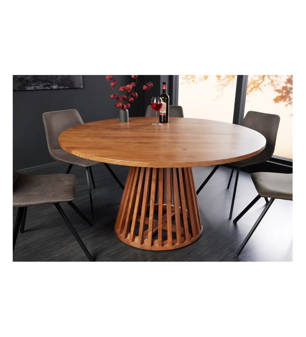 Invicta Interior Stół MAISON JADE 140 cm okrągły drewno akacja