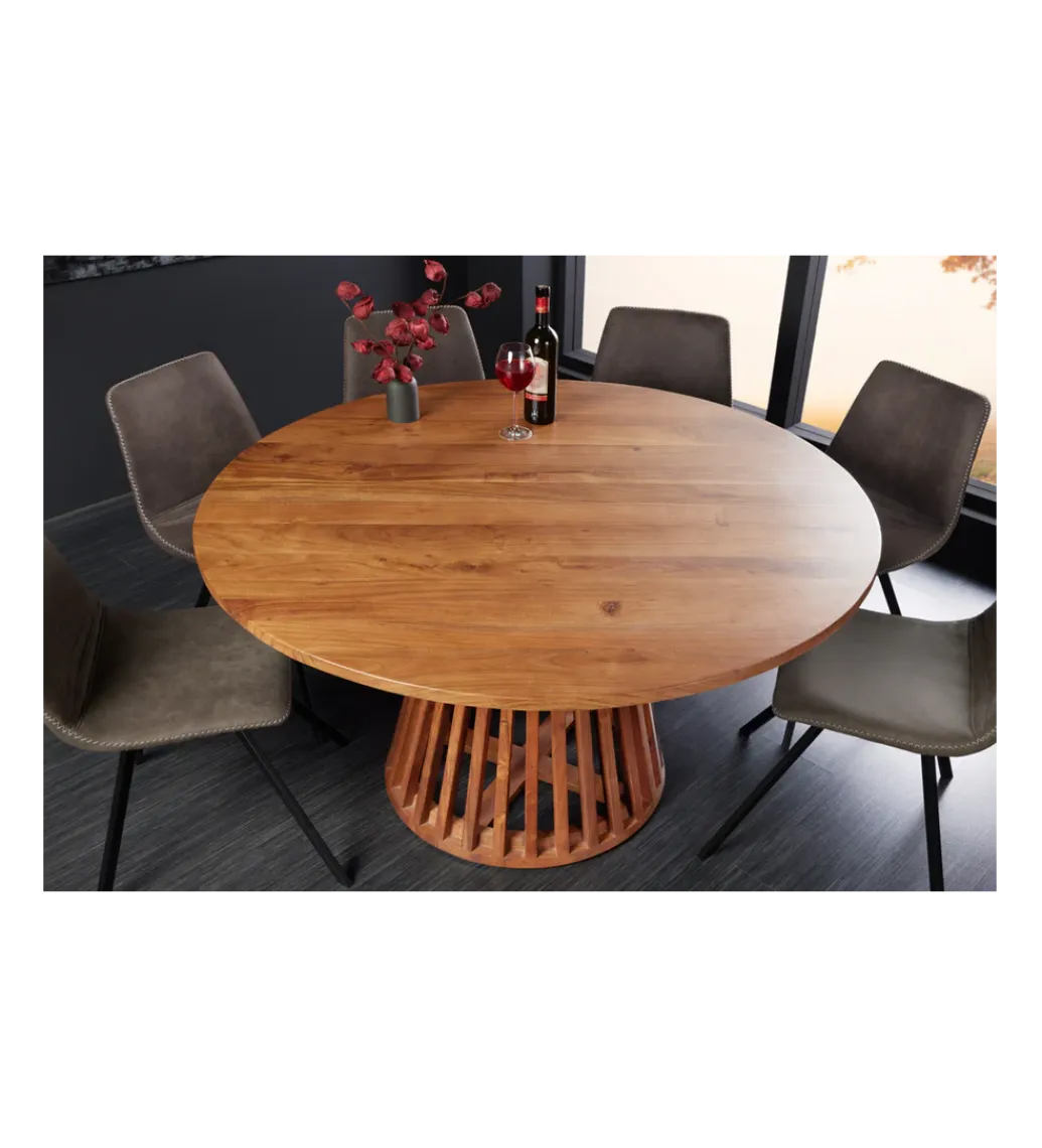 Invicta Interior Stół MAISON JADE 140 cm okrągły drewno akacja