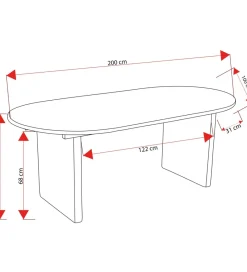 Exclusivas Stół MEDATO 200 cm drewno mango naturalny