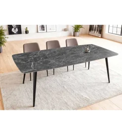 Invicta Interior Stół MILANO 180 cm ceramiczny blat antracyt