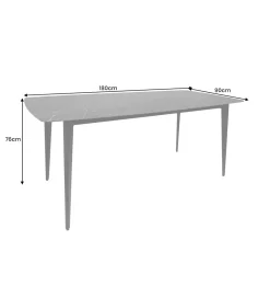 Invicta Interior Stół MILANO 180 cm ceramiczny blat antracyt