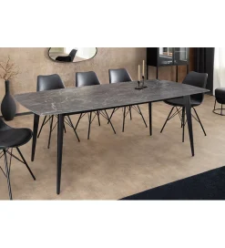 Invicta Interior Stół MILANO 180 cm ceramiczny blat antracyt