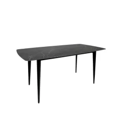 Invicta Interior Stół MILANO 160 cm ceramiczny marmur blat antracyt