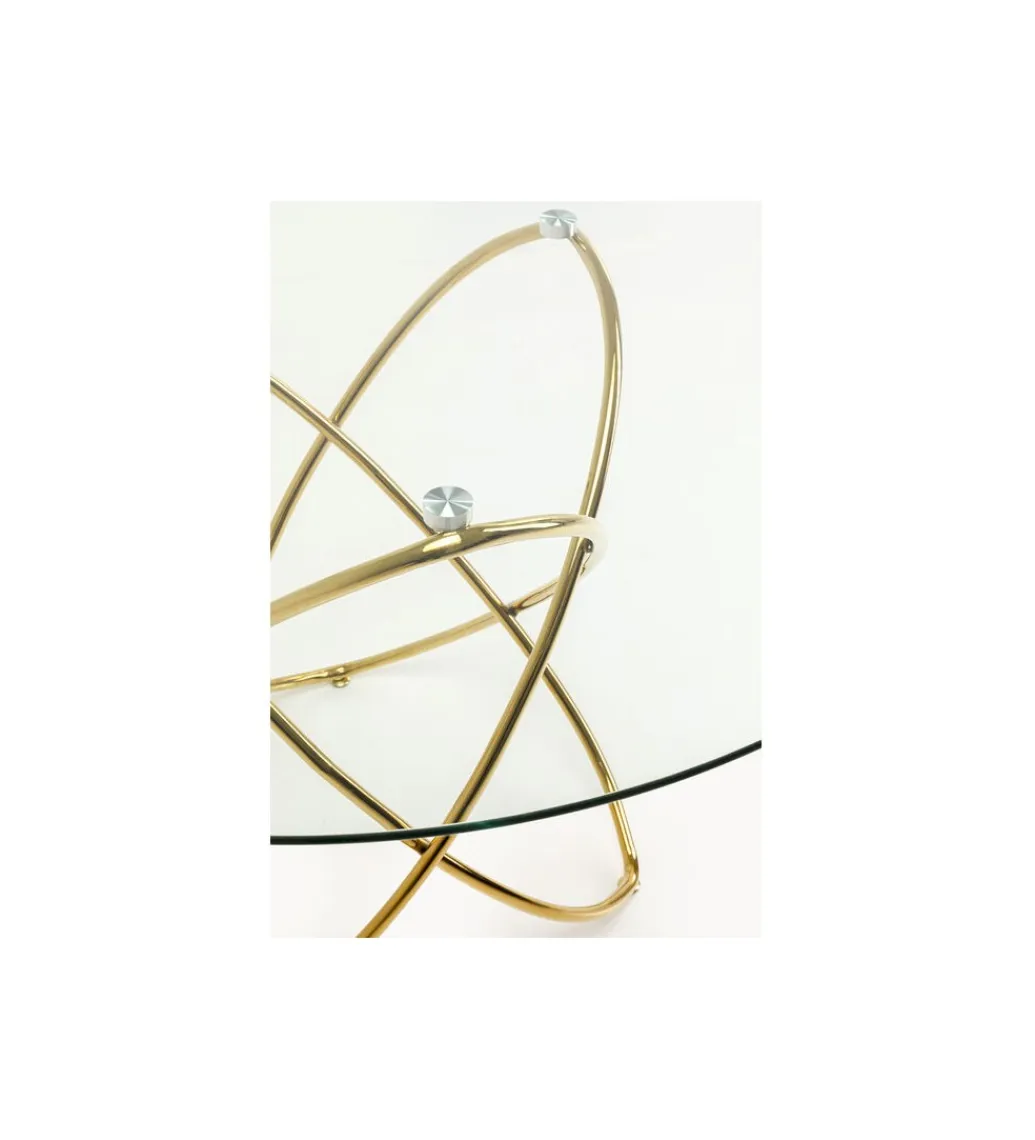 KARE Stół MOLEKULAR 120 cm złoty