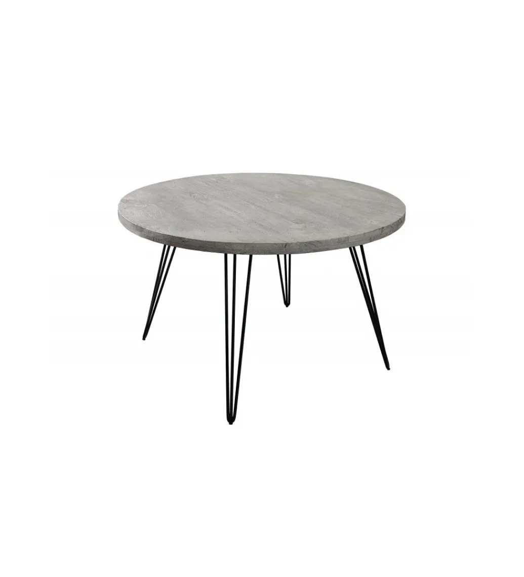 Invicta Interior Stół MORENA 80 cm drewno mango szary