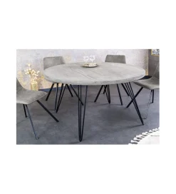 Invicta Interior Stół MORENA 80 cm drewno mango szary