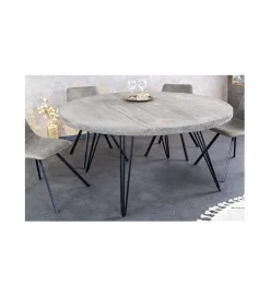 Invicta Interior Stół MORENA 120 cm drewno mango szary