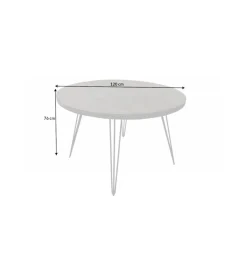 Invicta Interior Stół MORENA 120 cm drewno mango szary