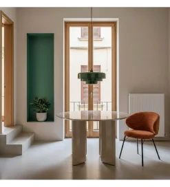 Zona-Design Stół MYKA 120 cm szklany taupe