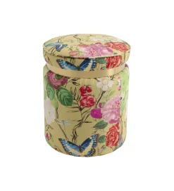 KARE Stołek FLOWER 39 cm żółty