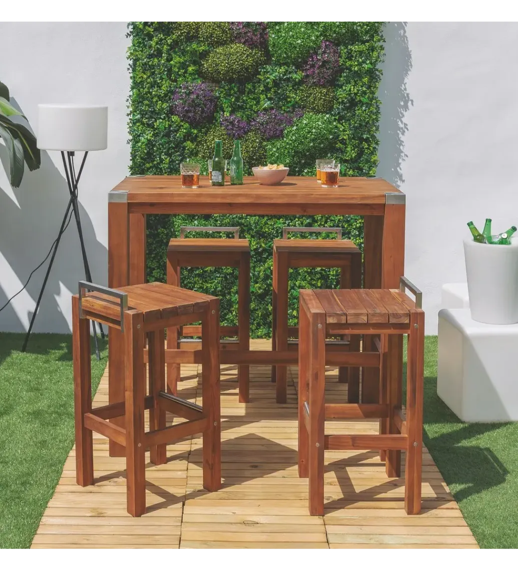 Zona-Design Stołek GRUNTO 80 cm naturalny