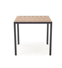 Halmar Stół ogrodowy FIERRO 80 cm brązowy czarny