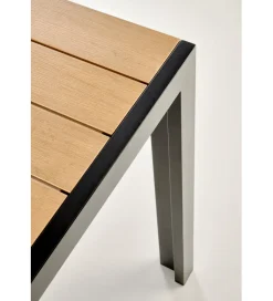 Halmar Stół ogrodowy FIERRO 150 cm brązowy czarny