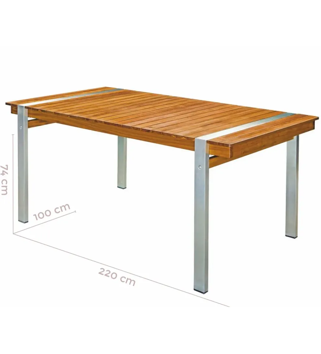 Zona-Design Stół ogrodowy NORAH 220 cm drewno akacja