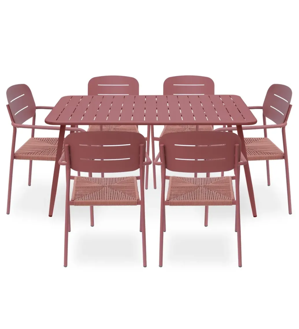 Zona-Design Stół ogrodowy PANKOW 150 cm różowy