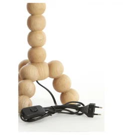 L&L Stojak do lampki nocnej VEGLIO 40 cm drewno mango naturalny