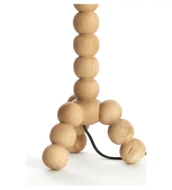 L&L Stojak do lampki nocnej VEGLIO 40 cm drewno mango naturalny
