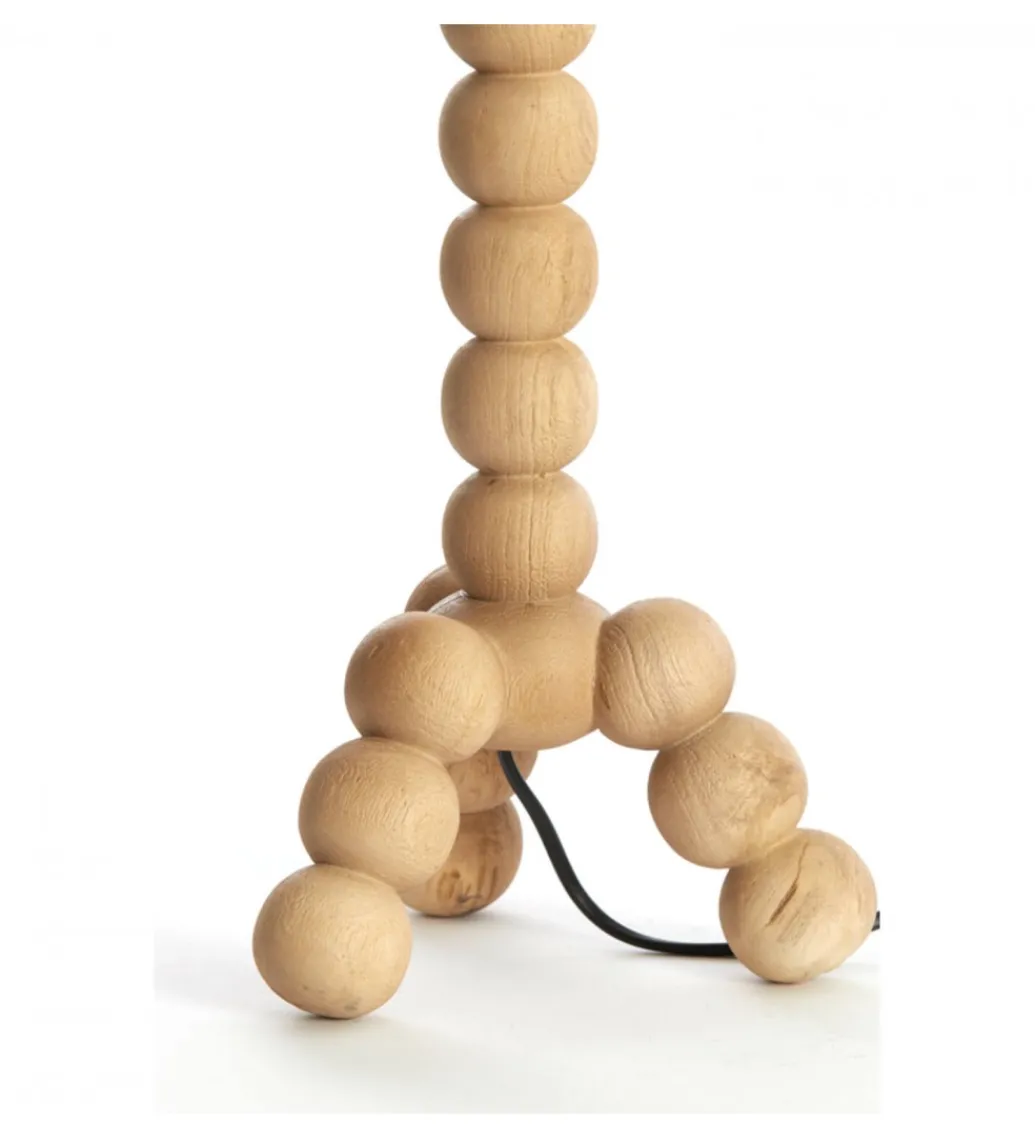 L&L Stojak do lampki nocnej VEGLIO 40 cm drewno mango naturalny