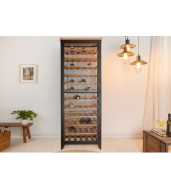 Invicta Interior - przedsprzedaż Stojak na wino BODEGA 185 cm naturalny czarny