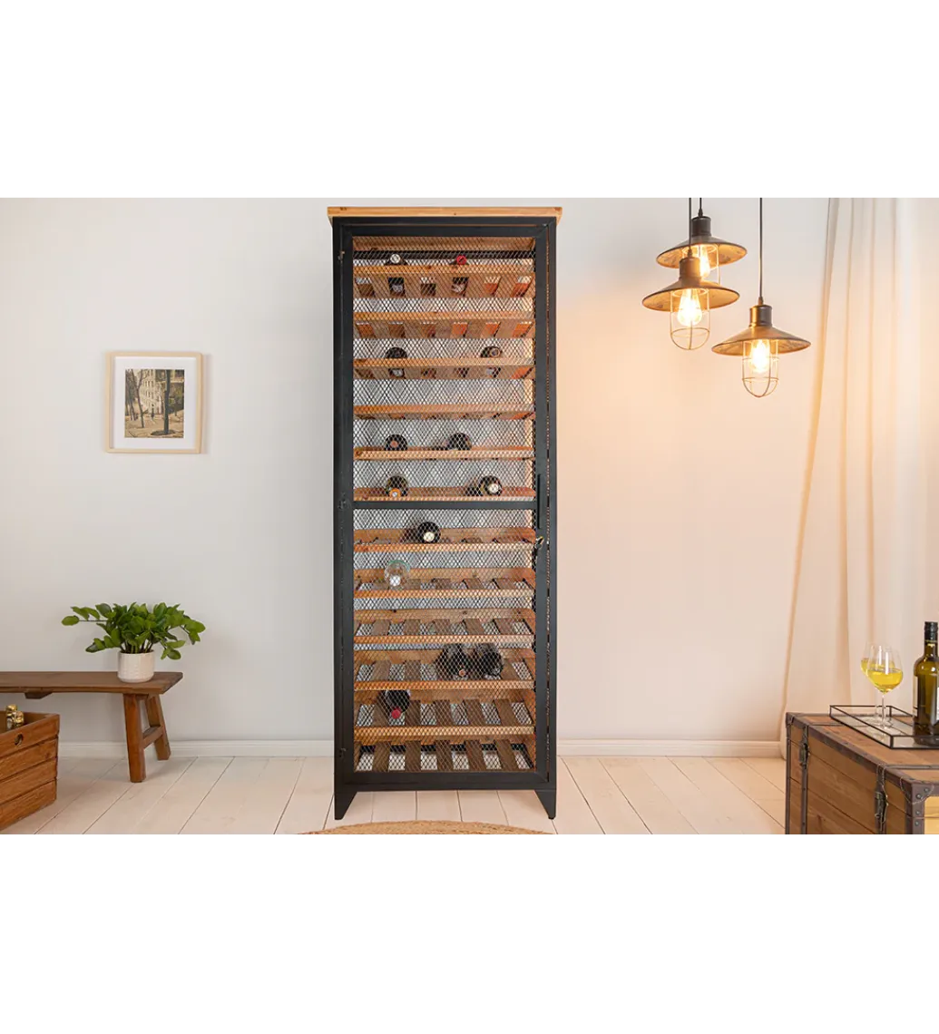 Invicta Interior - przedsprzedaż Stojak na wino BODEGA 185 cm naturalny czarny