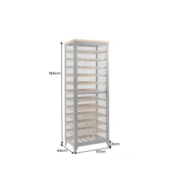 Invicta Interior - przedsprzedaż Stojak na wino BODEGA 185 cm naturalny czarny