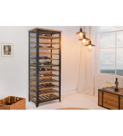 Invicta Interior - przedsprzedaż Stojak na wino BODEGA 185 cm naturalny czarny