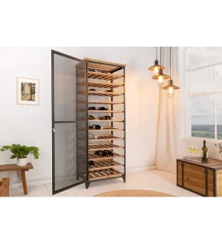 Invicta Interior - przedsprzedaż Stojak na wino BODEGA 185 cm naturalny czarny