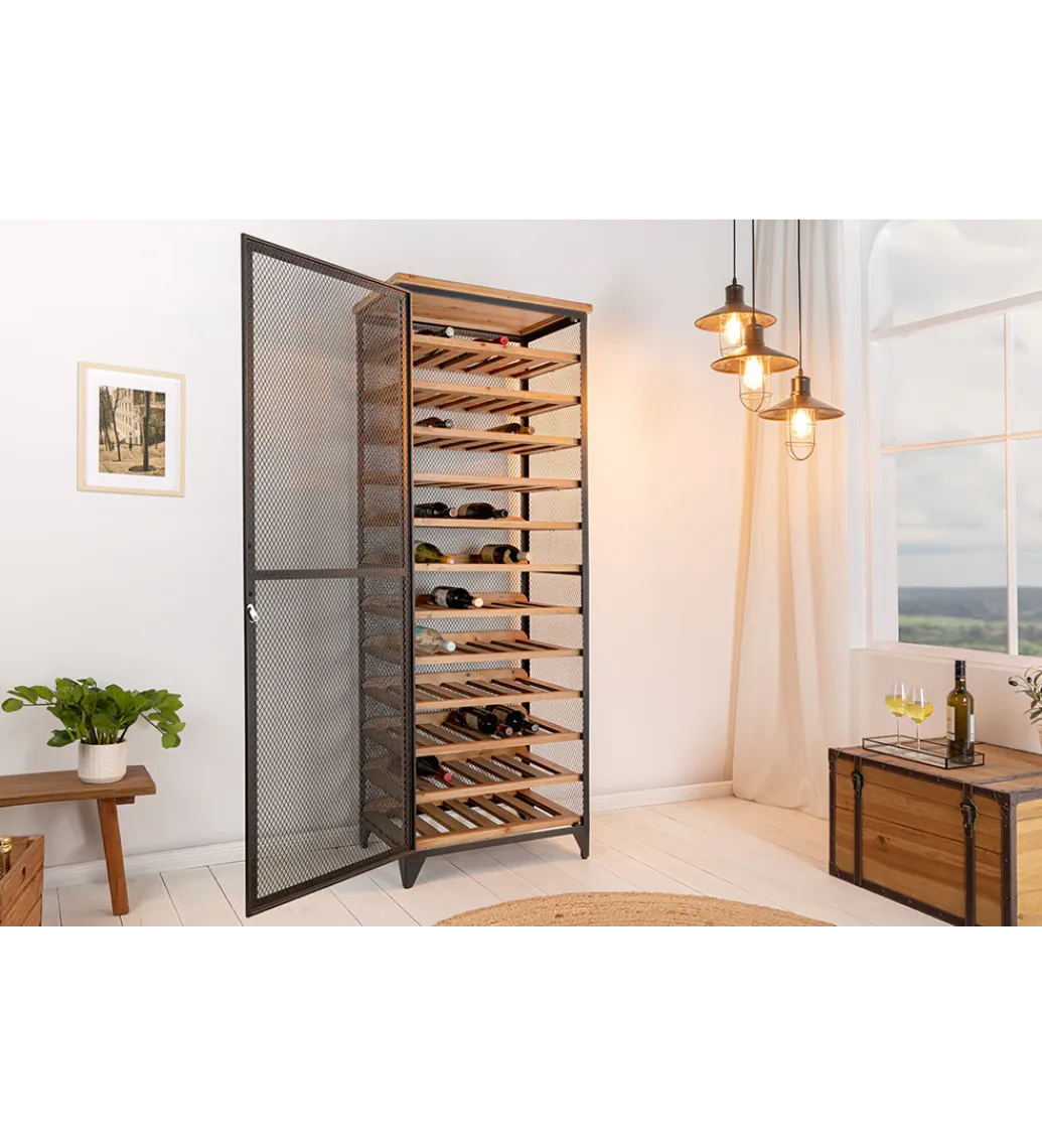 Invicta Interior - przedsprzedaż Stojak na wino BODEGA 185 cm naturalny czarny