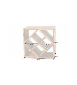 Invicta Interior Stojak na wino Cube 40 cm drewno sheesham
