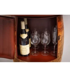 Invicta Interior Stojak na wino GLOBE 75 cm drewno sosna
