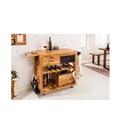 Invicta Interior Stojak na wino REMMES 92 cm drewno mango