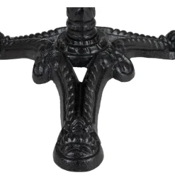 Zona-Design Stół okrągły AUESON 60 cm czarny blat w optyce marmuru