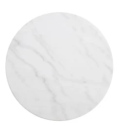 Zona-Design Stół okrągły AUESON 60 cm czarny blat w optyce marmuru