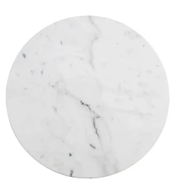 Zona-Design Stół okrągły AUESON 80 cm czarny blat w optyce marmuru
