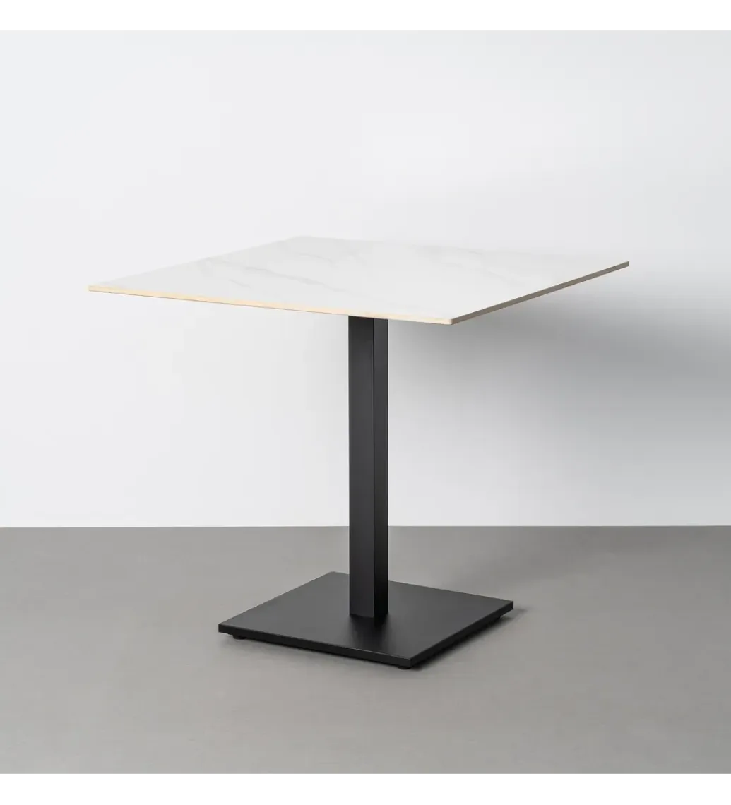 Zona-Design Stolik bistro SINTERED 80 cm efekt marmuru biały